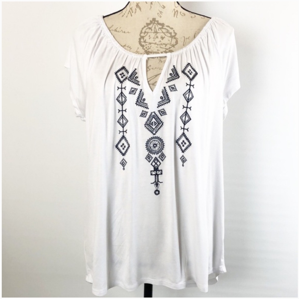 Melissa Paige Scooped Neck Top Size L